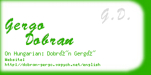 gergo dobran business card